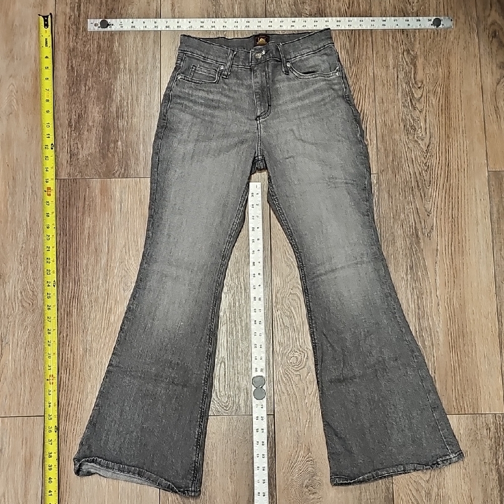 Women's, Black, Flared, Jeans, Stretchy, Casual, Fall, High Rise, Party, Cowgirl